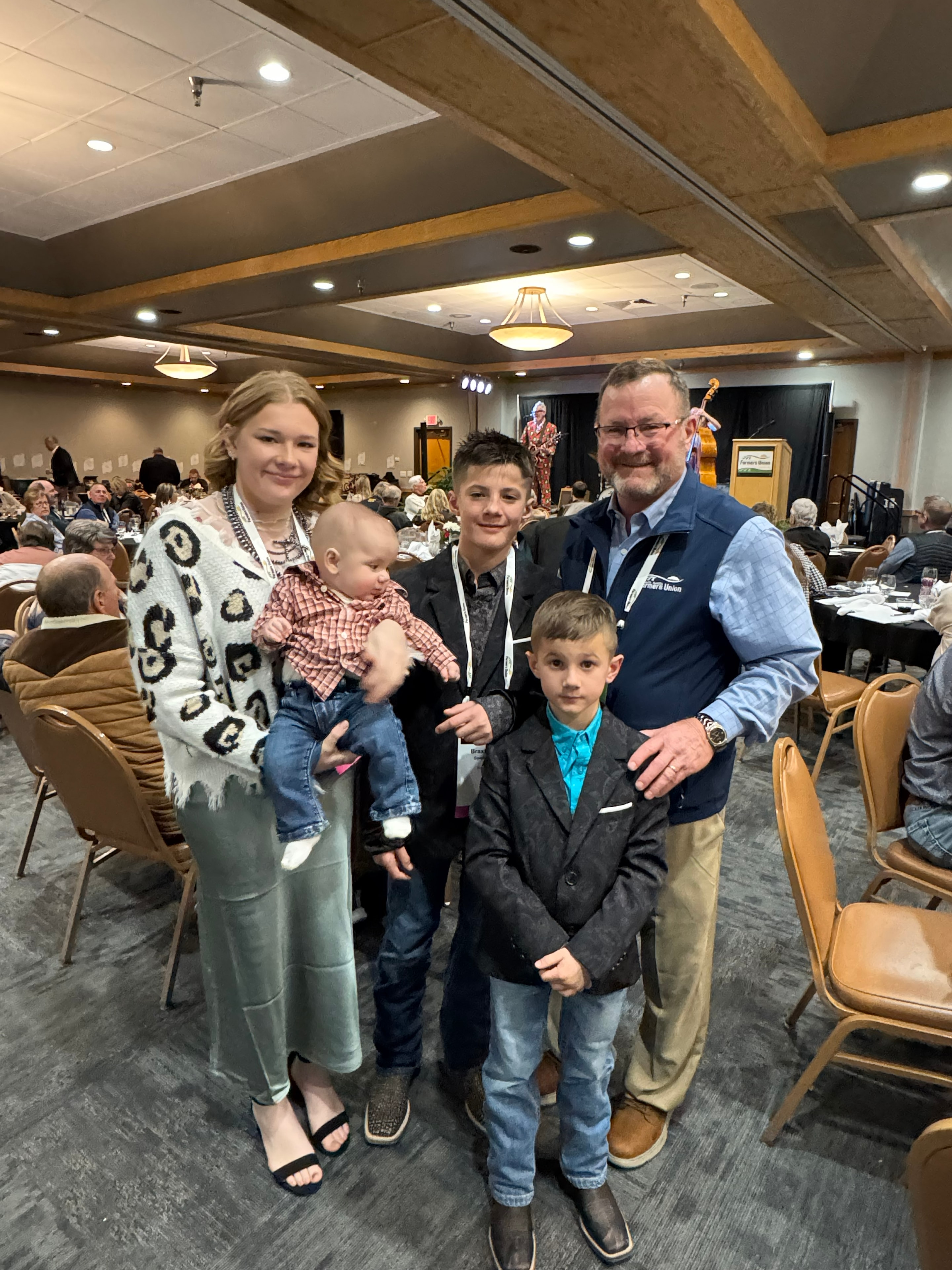 Family group photo at the event
