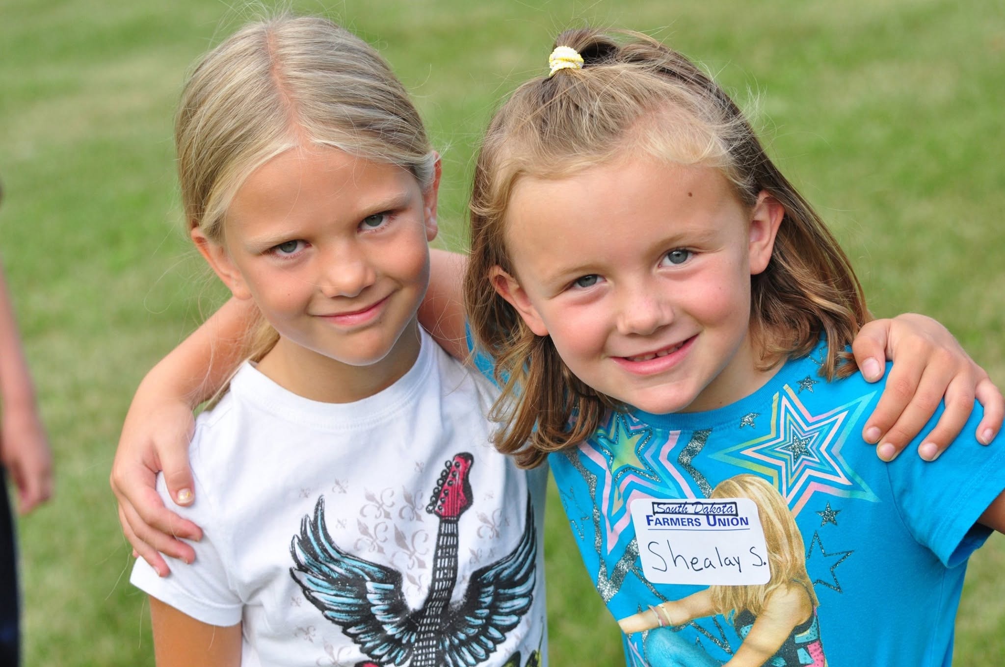 Two young girls at a Farmers Union youth camp